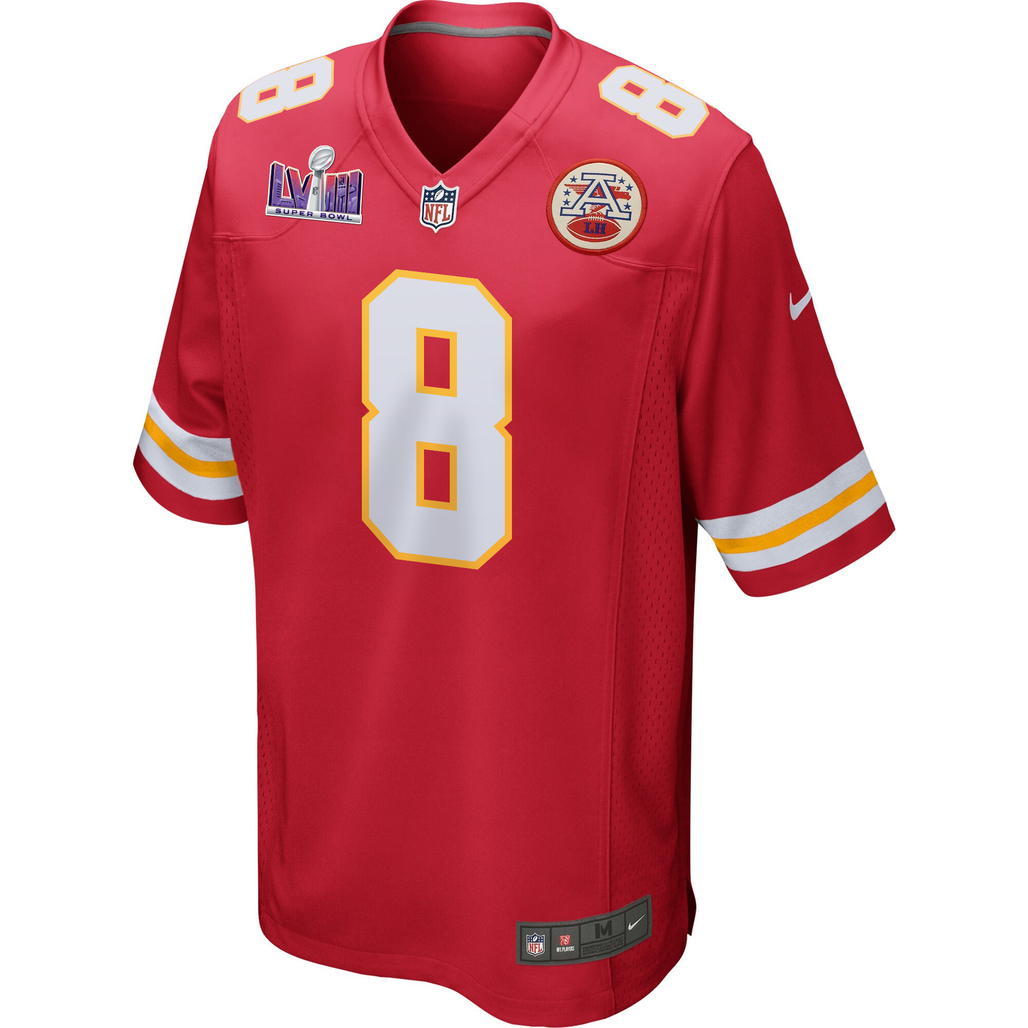 Justyn Ross 8 Signed Kansas City Chiefs Super Bowl LVIII Game Men Jersey - Red