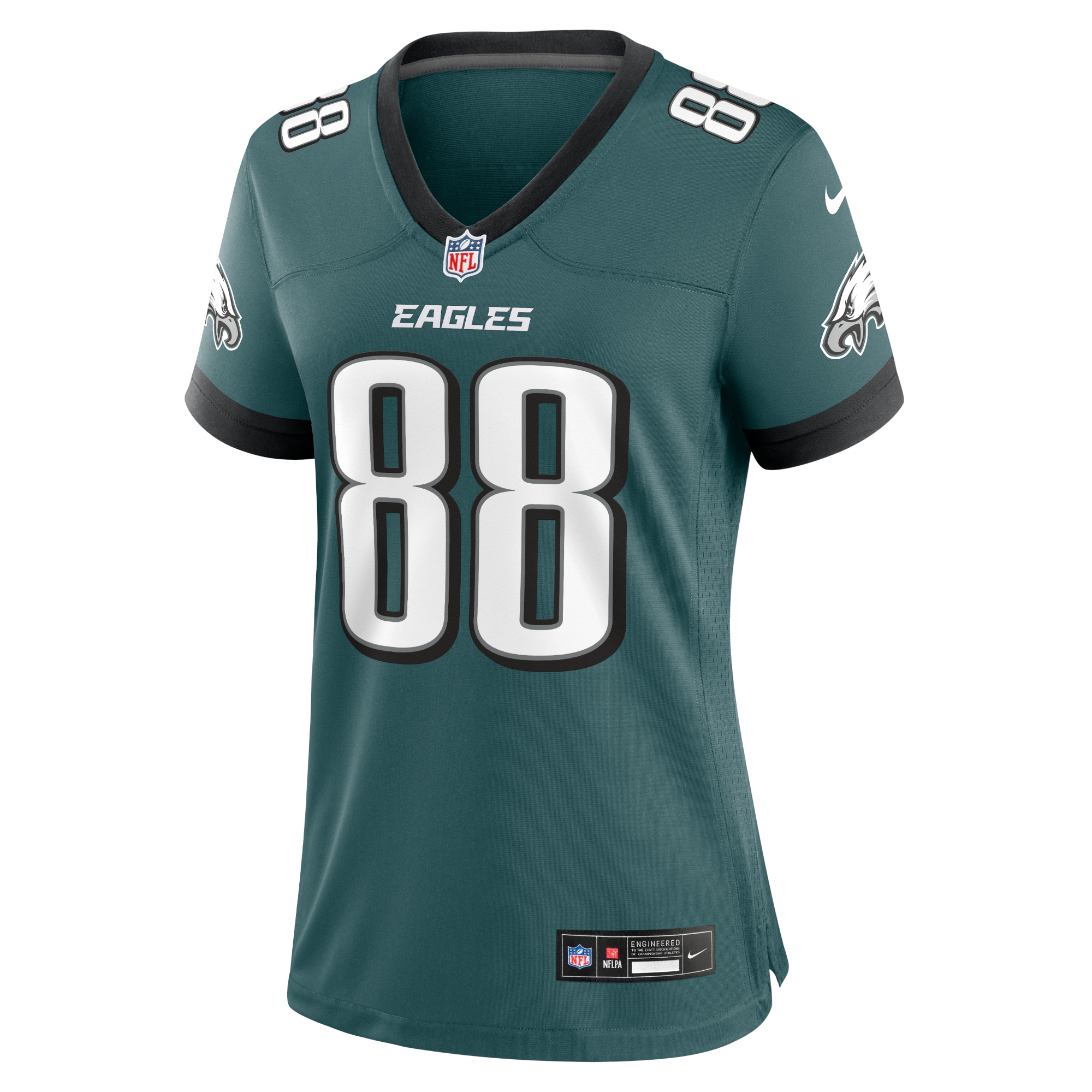 Dallas Goedert Philadelphia Eagles Women's Team Game Jersey - Midnight Green