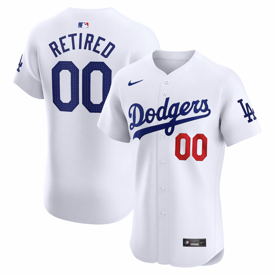 Youth Los Angeles Dodgers Nike White Home Elite Pick-A-Player Retired Roster Jersey