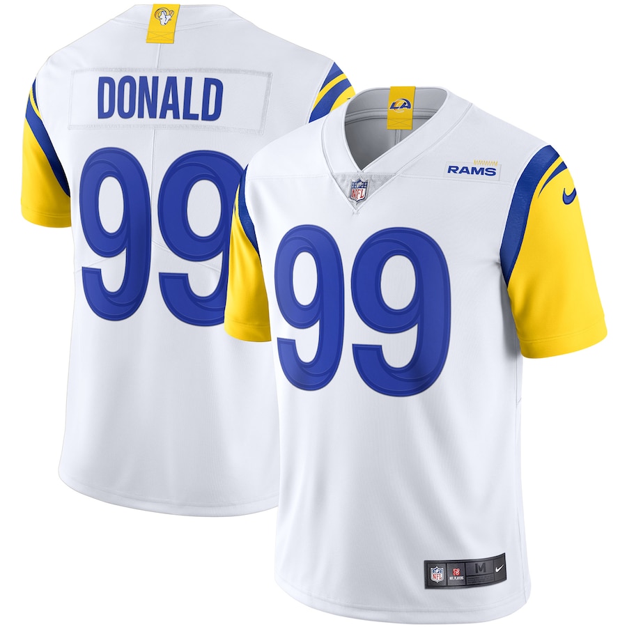 Mens Los Angeles Rams Aaron Donald White Alternate Vapor Limited Jersey