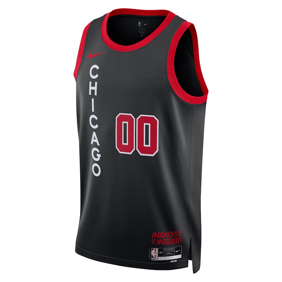 Unisex Chicago Bulls Nike Black 2023/24 Custom Swingman Jersey - City Edition