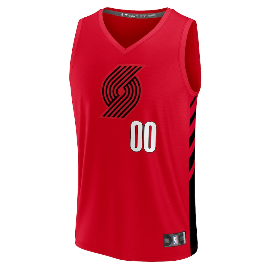 Mens Portland Trail Blazers Branded Red 2022/23 Fast Break Custom Jersey