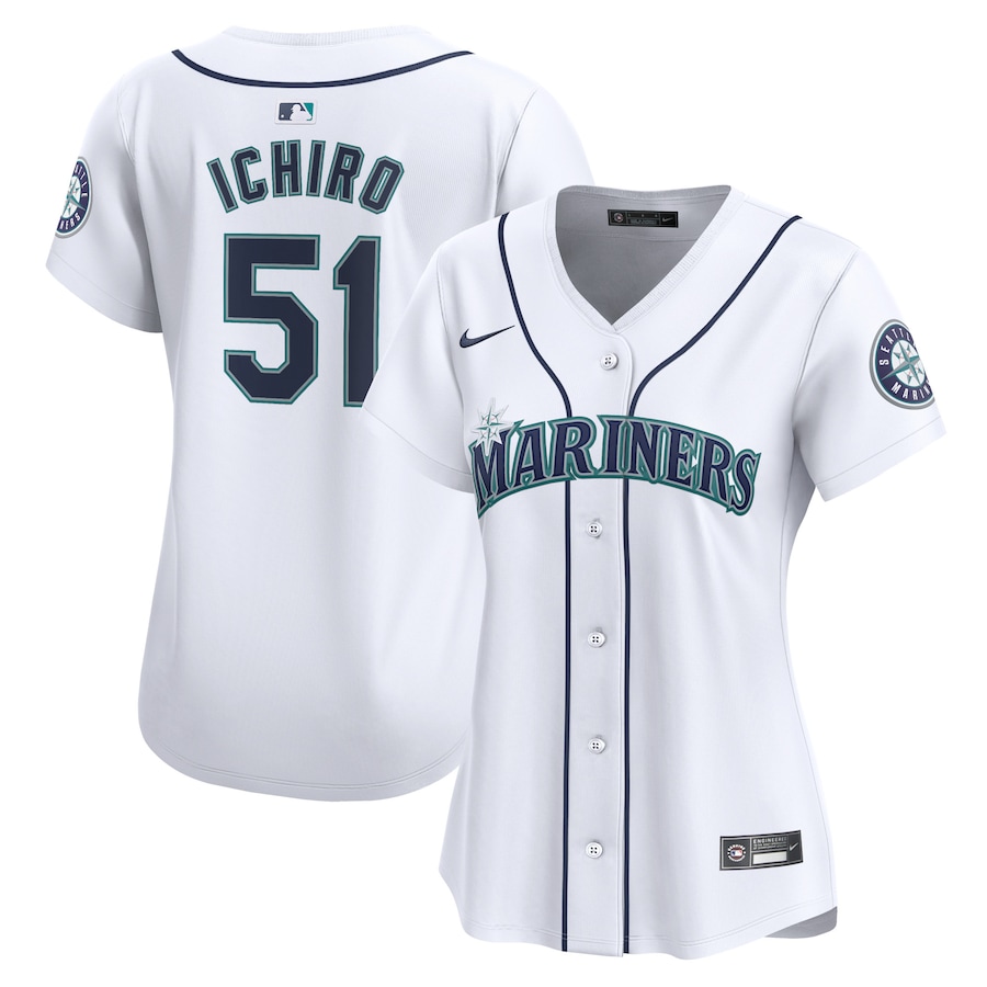 Women's Seattle Mariners Ichiro Suzuki White Home Limited Player Jersey