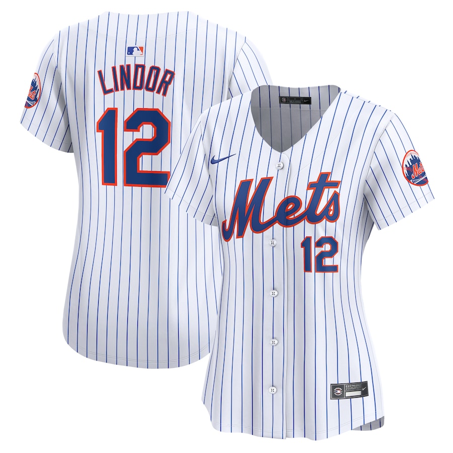 Women's New York Mets Francisco Lindor White Home Limited Player Jersey