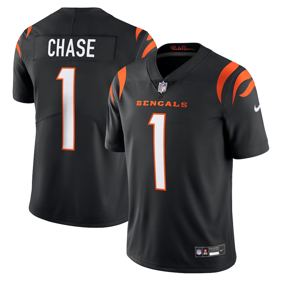 Mens Cincinnati Bengals JaMarr Chase Black Vapor Untouchable Limited Jersey
