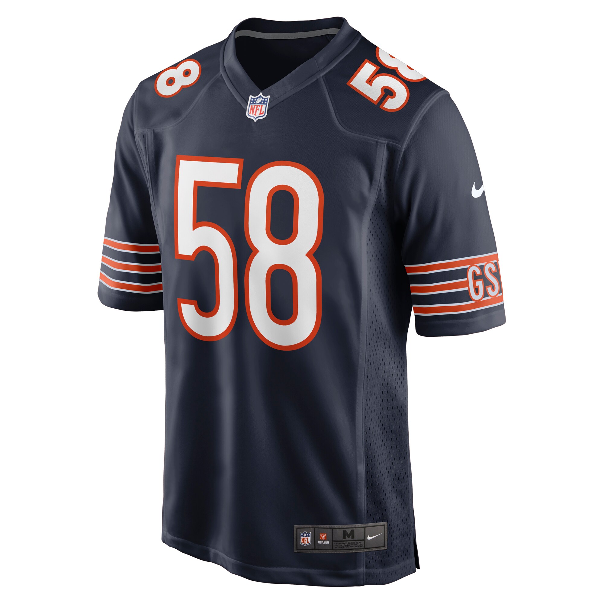 Darnell Wright Chicago Bears 2023 NFL Draft First Round Pick Game Jersey - Navy