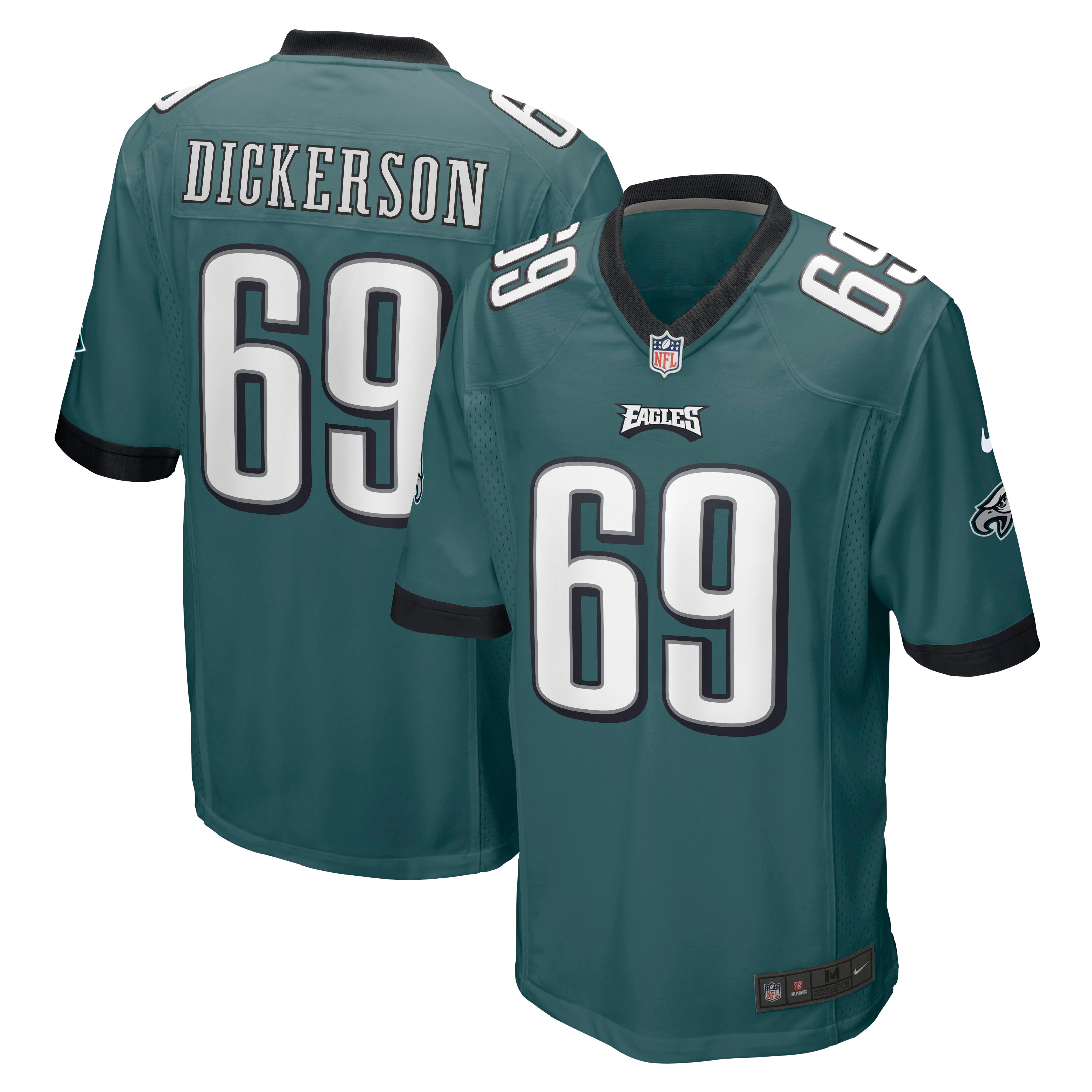 Landon Dickerson Philadelphia Eagles Game Player Jersey - Midnight Green