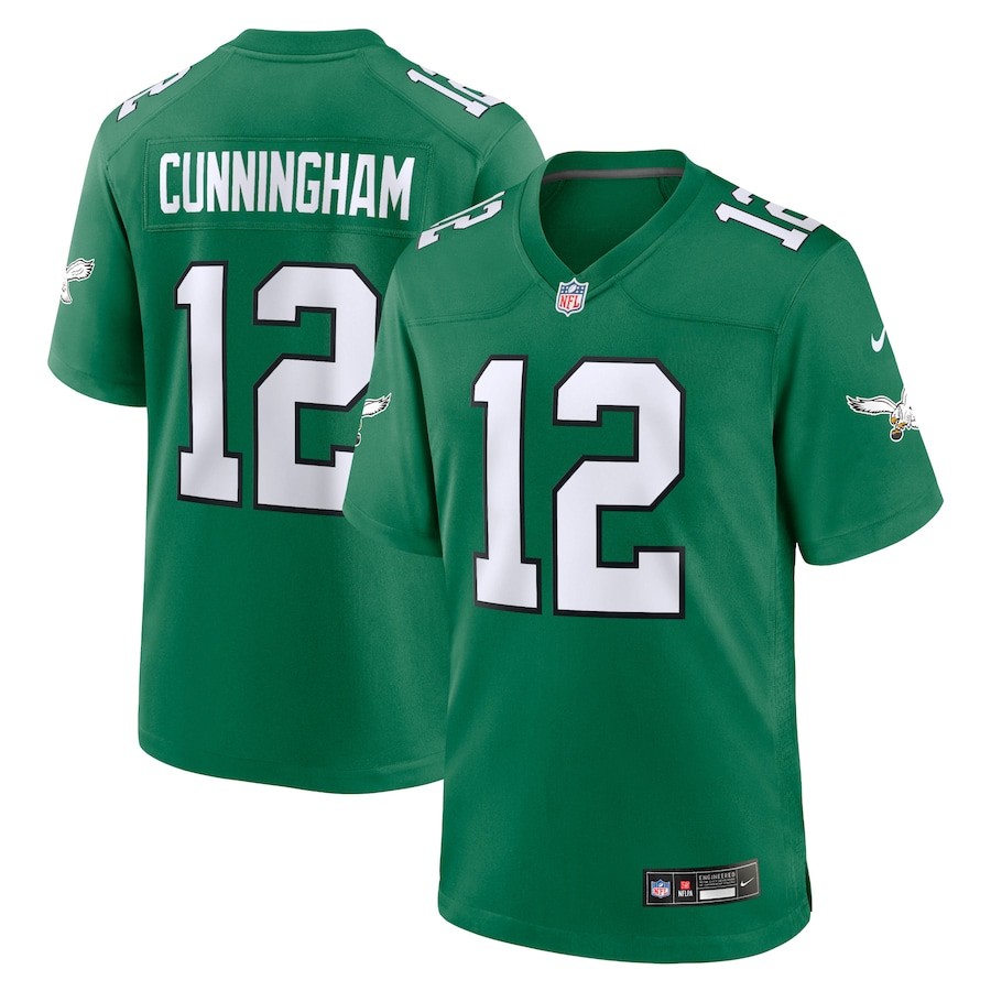 Mens Philadelphia Eagles Randall Cunningham Kelly Green Alternate Retired Player Game Jersey