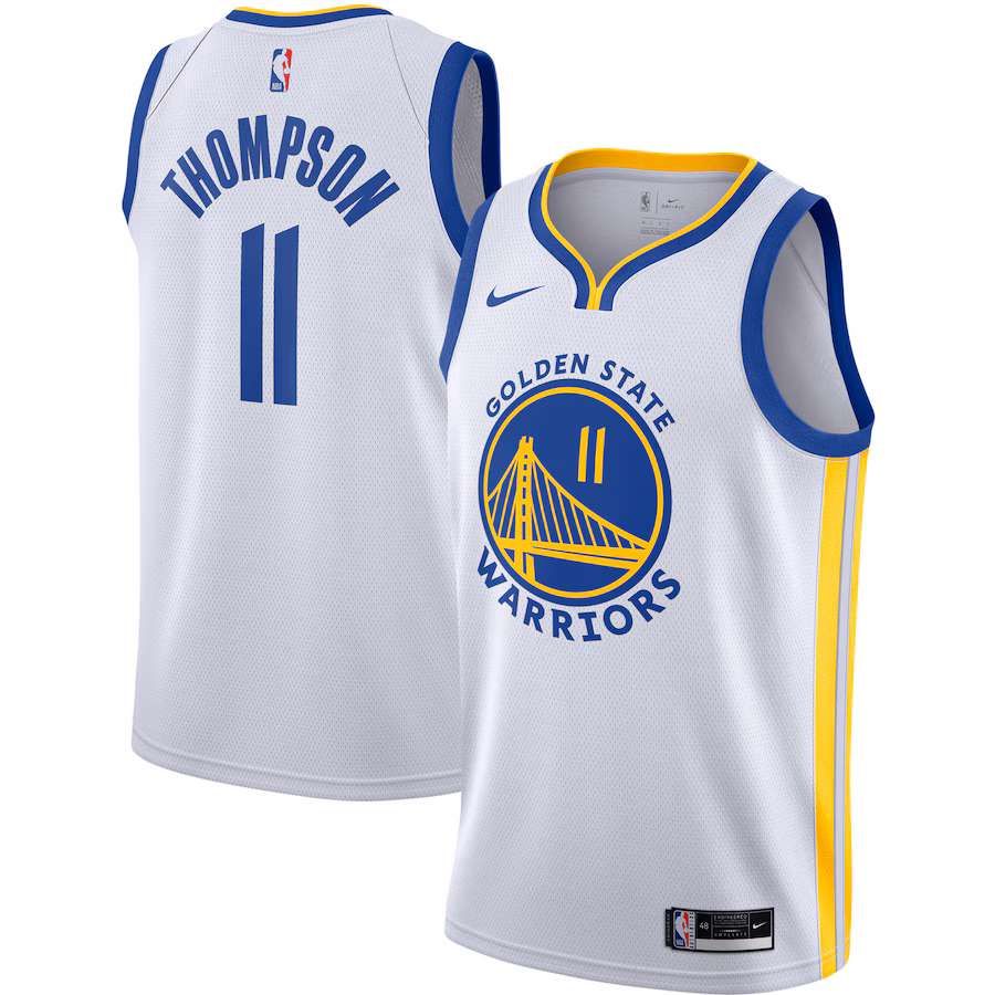 Men's Golden State Warriors Klay Thompson Nike White Swingman Jersey - Association Edition