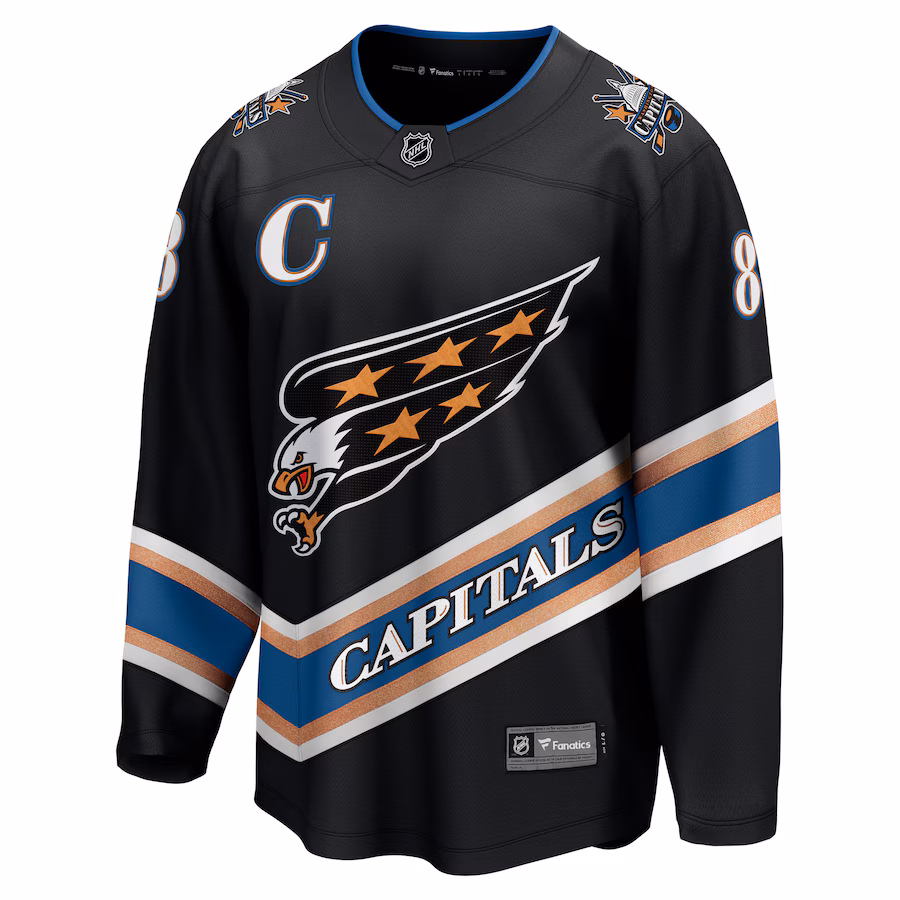Alexander Ovechkin Washington Capitals Fanatics Alternate 50th Anniversary Premier Breakaway Player Jersey - Black