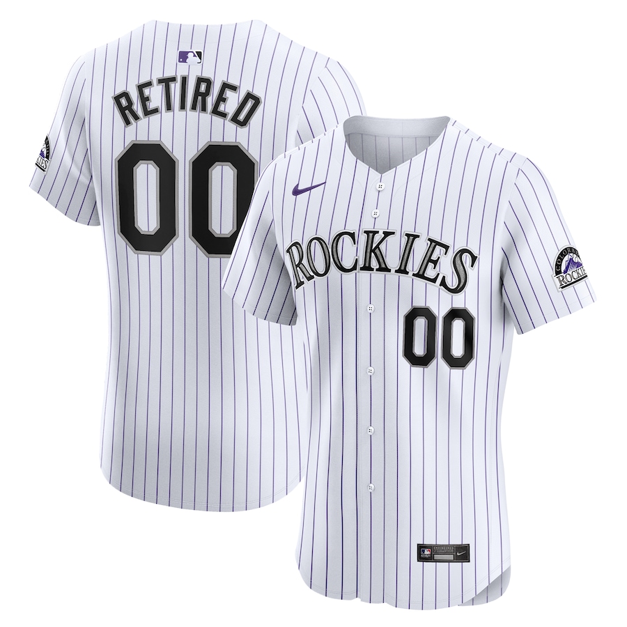Men's Colorado Rockies White Home Elite Pick-A-Player Retired Roster Jersey