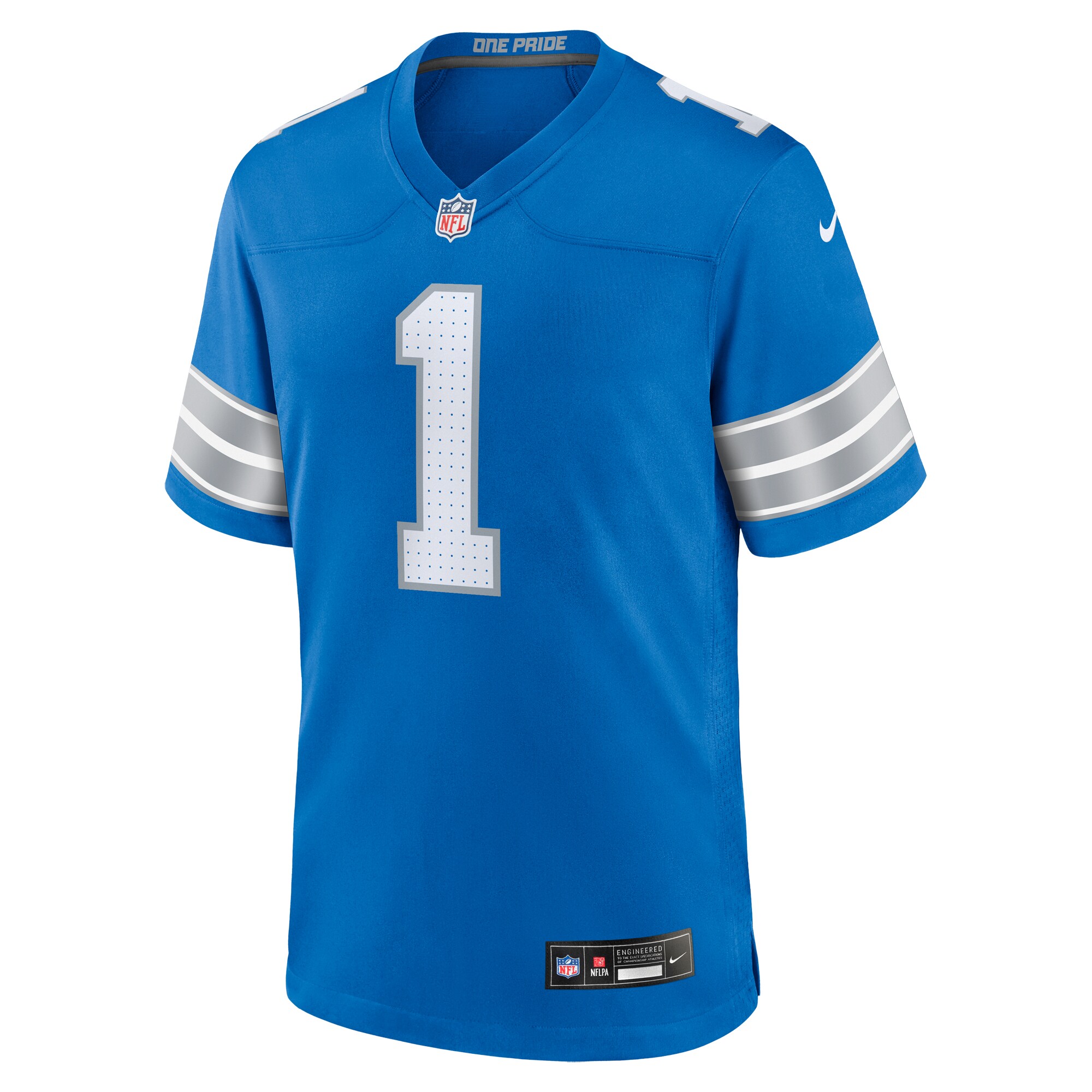Terrion Arnold Detroit Lions 2024 NFL Draft First Round Pick Player Game Jersey - Blue