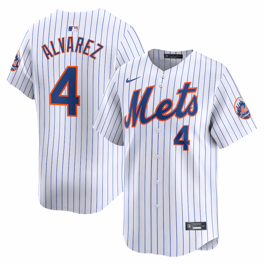 Francisco Alvarez New York Mets Nike Youth Home Limited Player Jersey – White