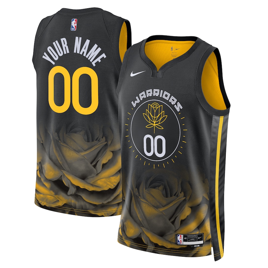 Unisex NBA Golden State Warriors Black 2022/23 Swingman Custom Jersey - City Edition