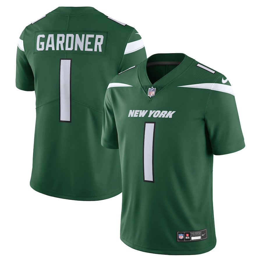 Mens New York Jets Ahmad Sauce Gardner Gotham Green Vapor Untouchable Limited Jersey