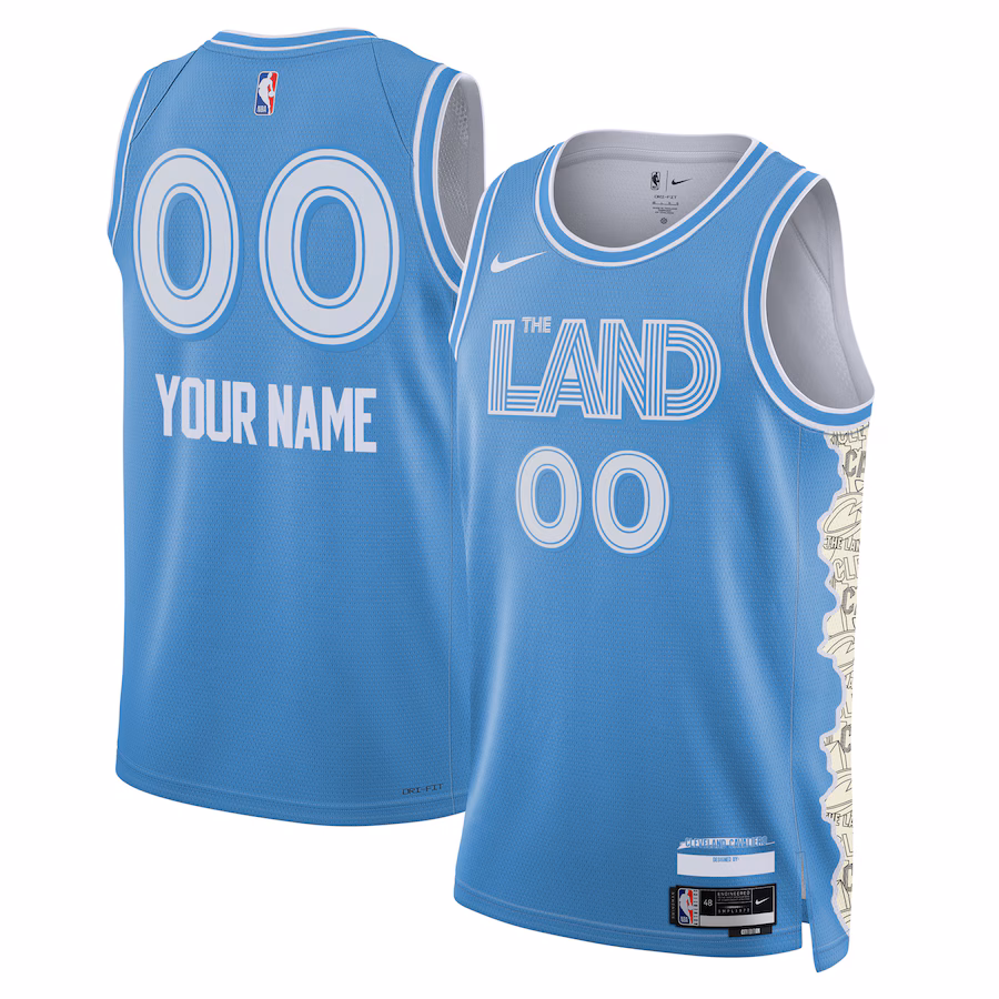 Cleveland Cavaliers Nike Unisex 2024/25 Custom Swingman Jersey - City Edition - Light Blue