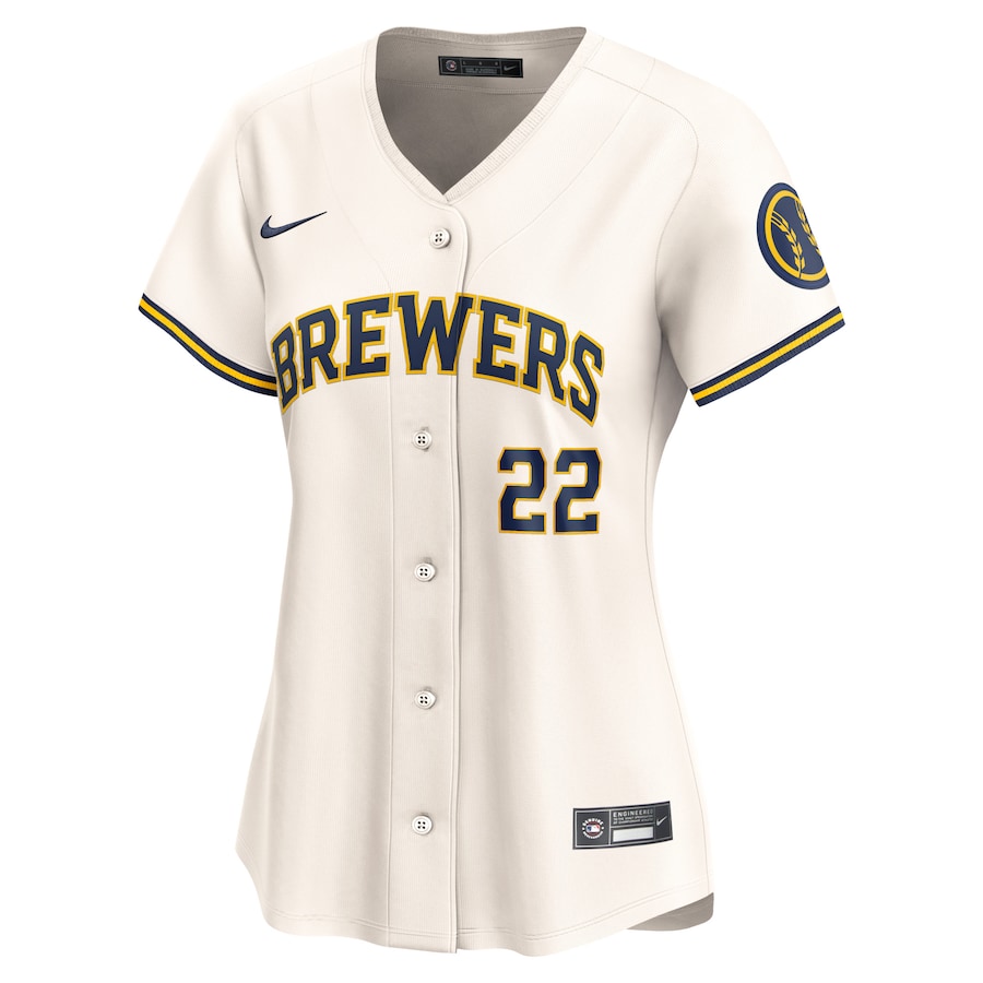 Women's Milwaukee Brewers Christian Yelich Cream Home Limited Player Jersey
