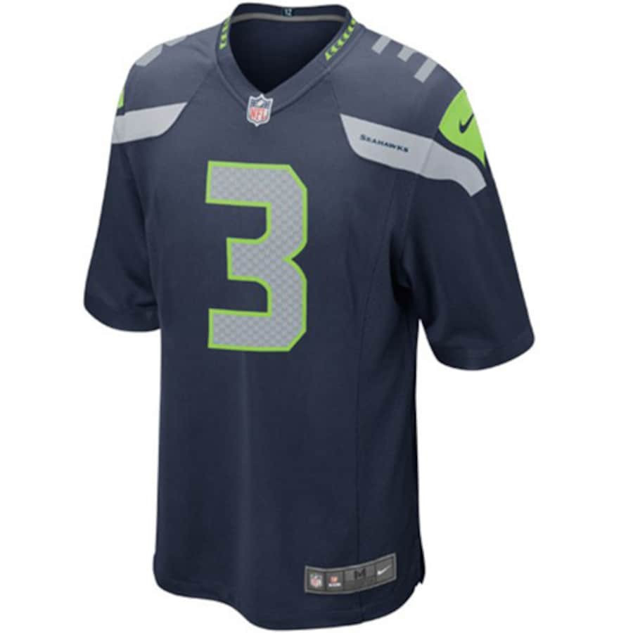 Russell Wilson 3 Seattle Seahawks YOUTH Team Color Game Jersey - College Navy