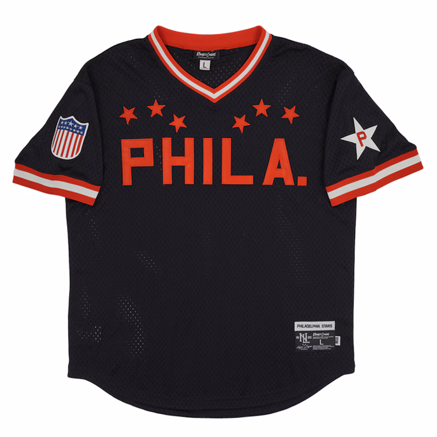Men's Philadelphia Stars #7 Rings & Crwns Black Mesh Replica V-Neck Jersey