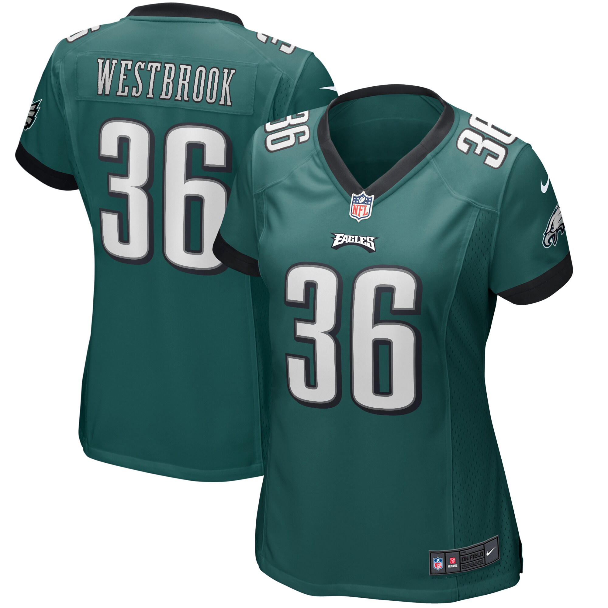 Brian Westbrook Philadelphia Eagles Women's Game Retired Player Jersey - Midnight Green