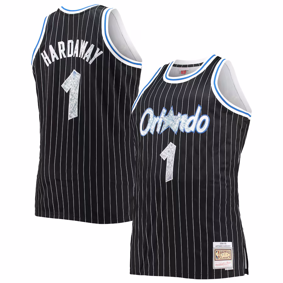 Men's Orlando Magic Penny Hardaway Mitchell & Ness Black Big & Tall 1994-95 NBA 75th Anniversary Diamond Swingman Jersey