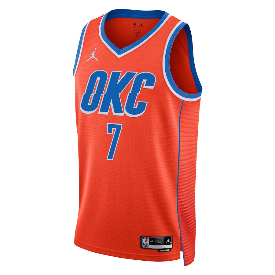 Unisex Oklahoma City Thunder Chet Holmgren Jordan Brand Orange Swingman Jersey - Statement Edition