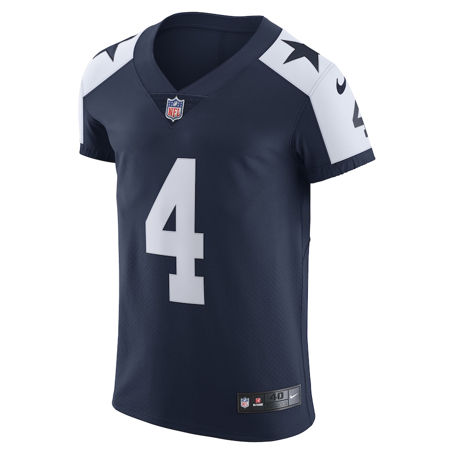 Mens Dallas Cowboys Dak Prescott Navy Alternate Vapor Elite Player Jersey