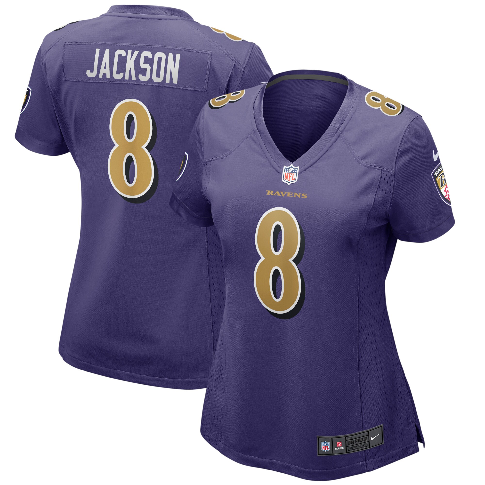 Lamar Jackson Baltimore Ravens Women's Alternate Game Player Jersey - Purple