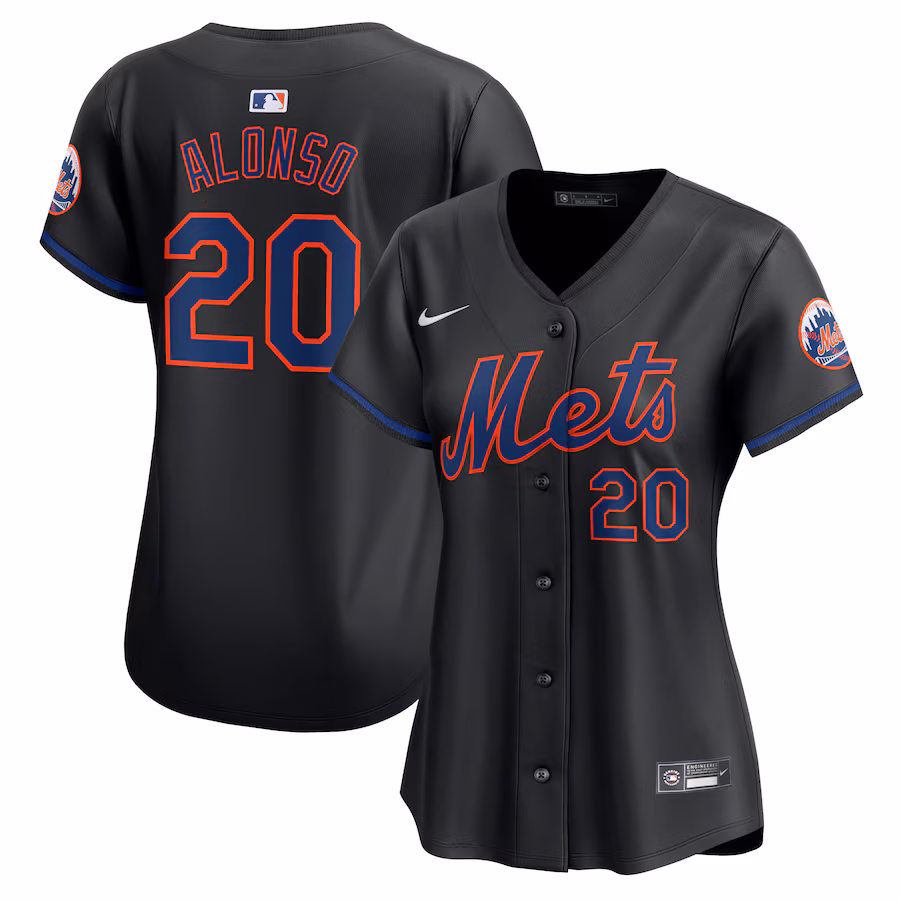 Pete Alonso New York Mets Nike Women's Alternate Limited Player Jersey – Black