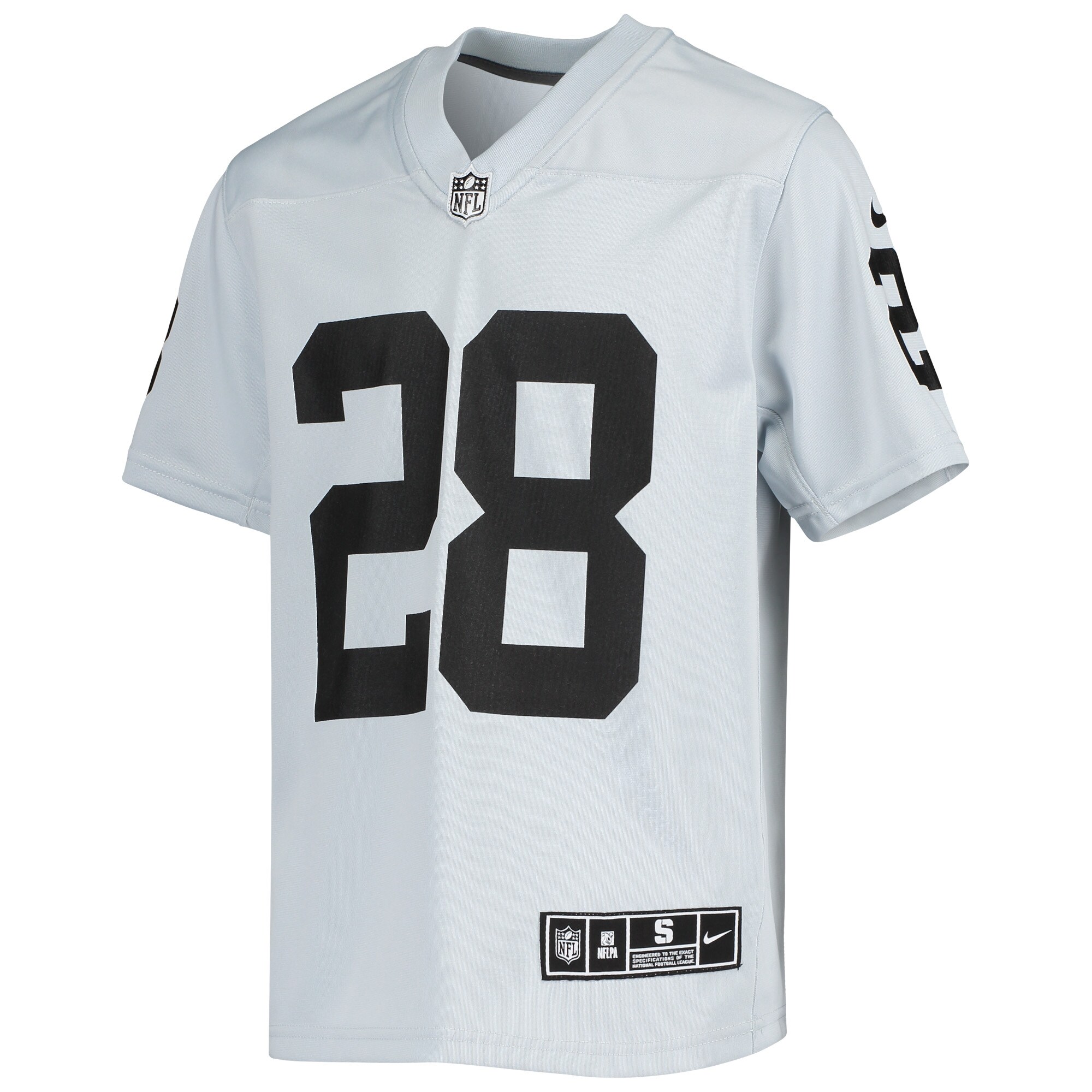 Josh Jacobs Las Vegas Raiders Youth Inverted Team Game Jersey - Silver
