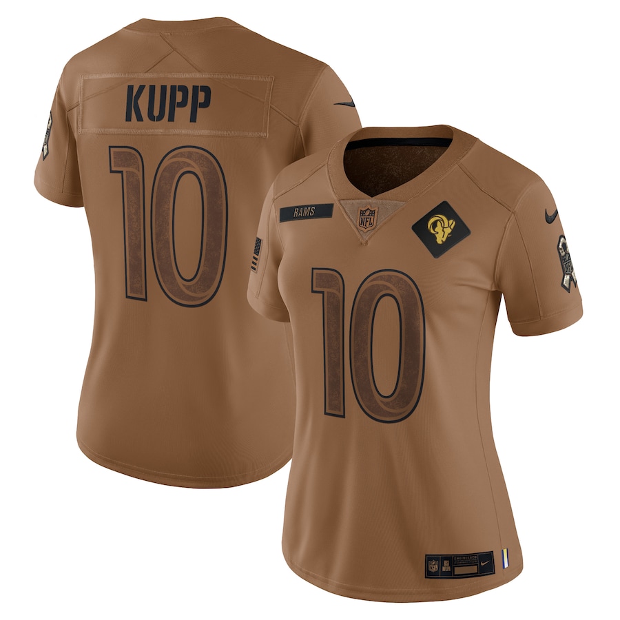 Womens Los Angeles Rams Cooper Kupp Brown 2023 Salute To Service Limited Jersey