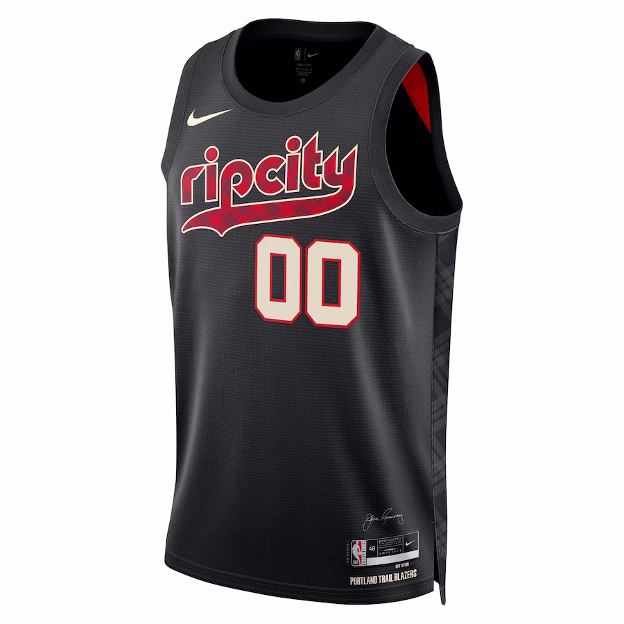 Unisex Portland Trail Blazers Nike Black 2023/24 Custom Swingman Jersey - City Edition