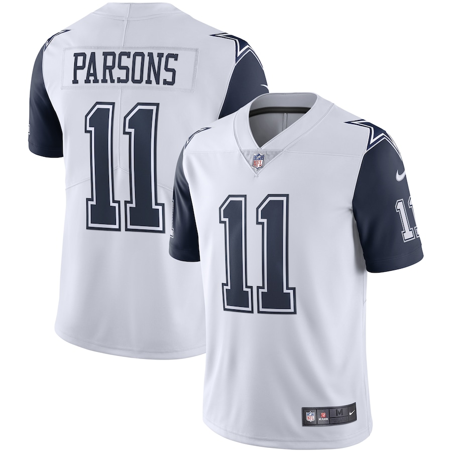 Mens Dallas Cowboys Micah Parsons White Alternate 2 Vapor Limited Jersey