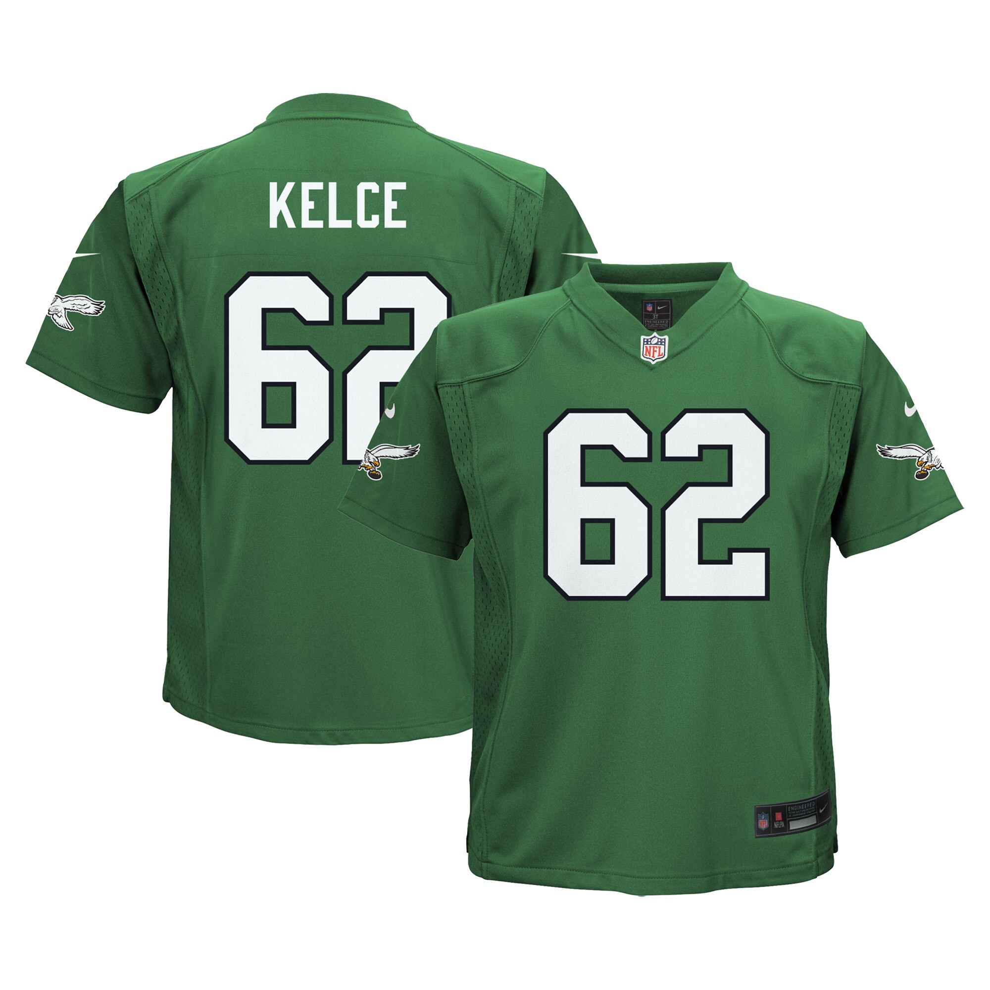 Jason Kelce Philadelphia Eagles Toddler Alternate Game Jersey - Kelly Green