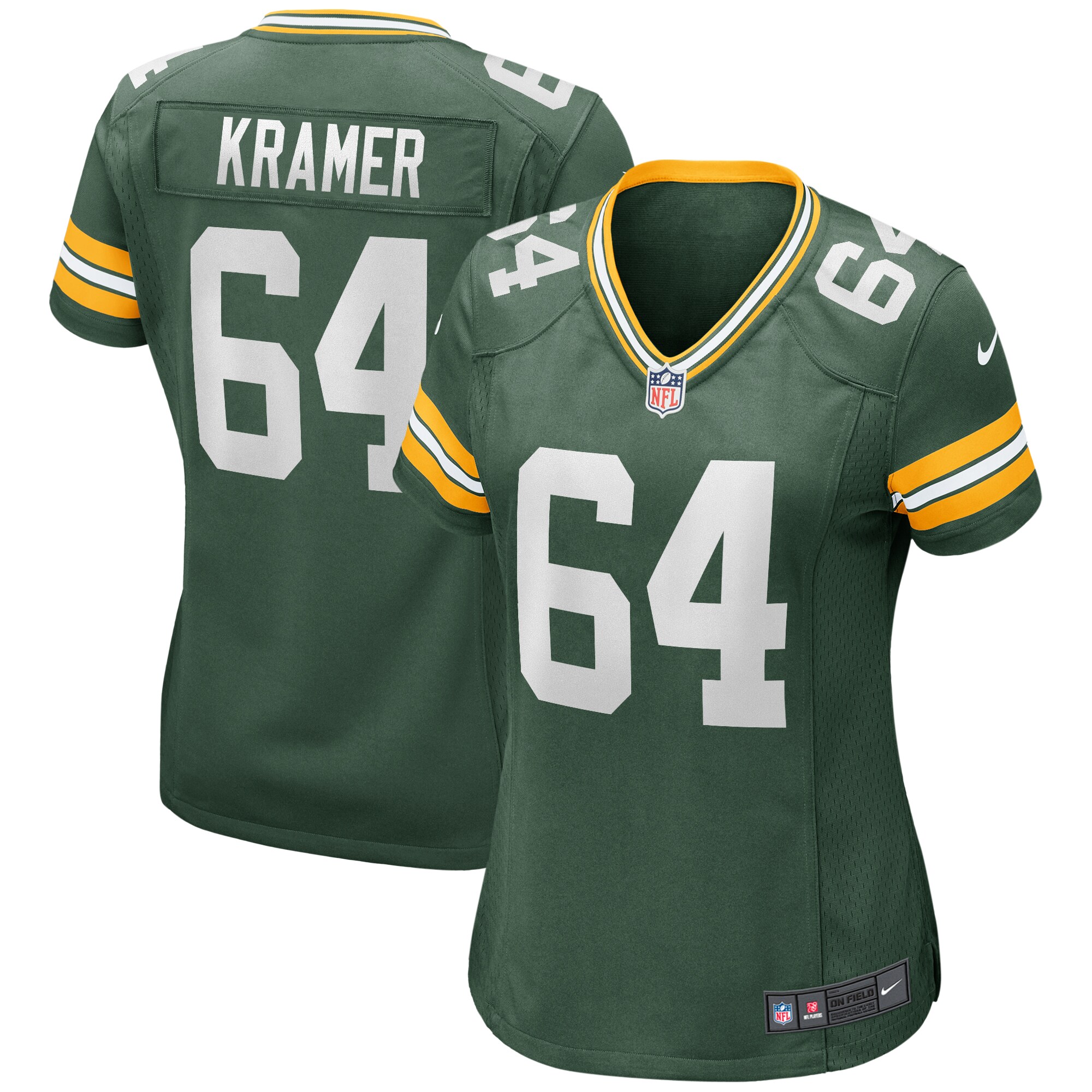 Jerry Kramer Green Bay Packers Women's Game Retired Player Jersey - Green