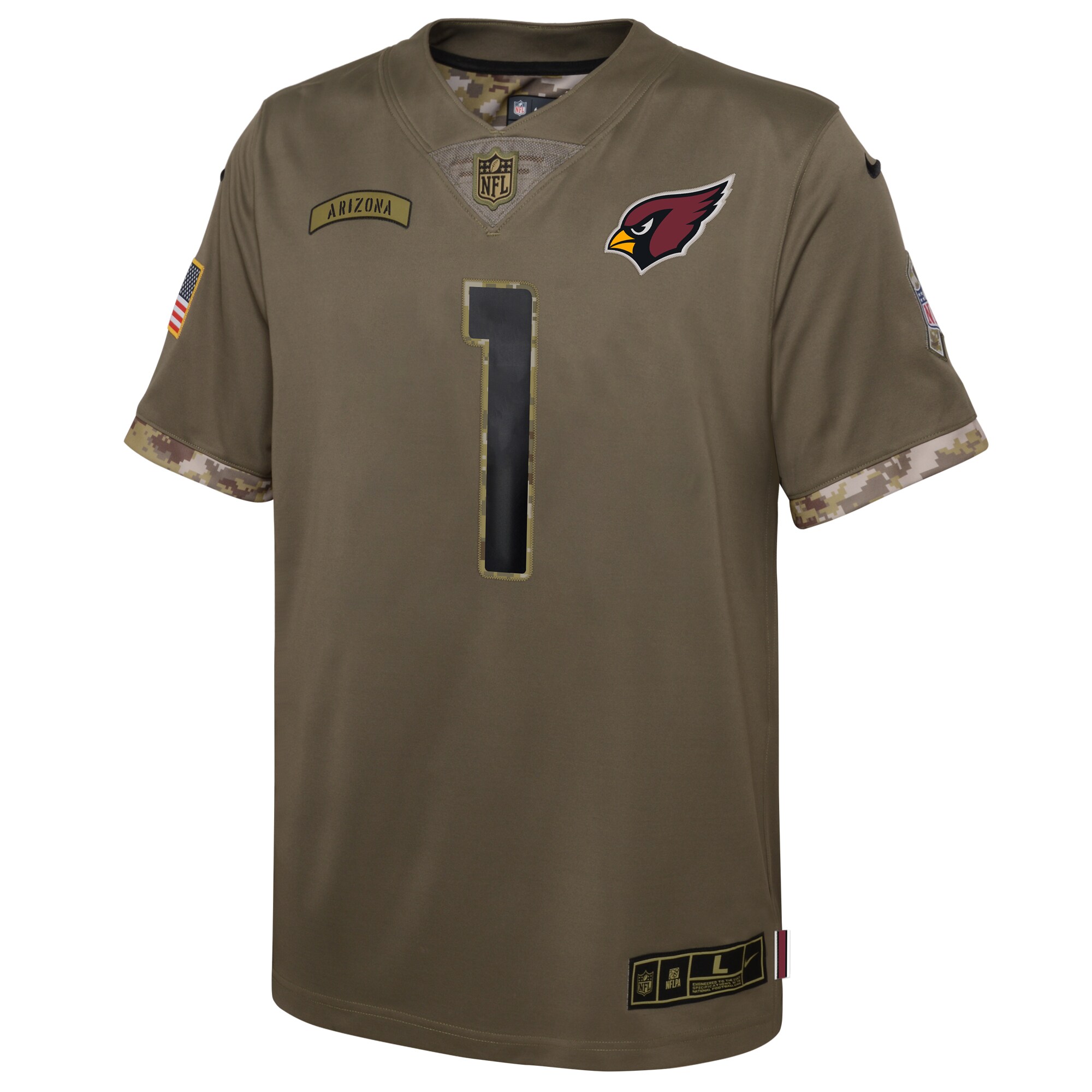 Kyler Murray Arizona Cardinals Youth 2022 Salute To Service Player Limited Jersey - Olive
