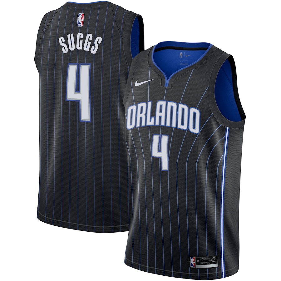Men's Orlando Magic Jalen Suggs Black NBA Draft First Round Pick Jersey