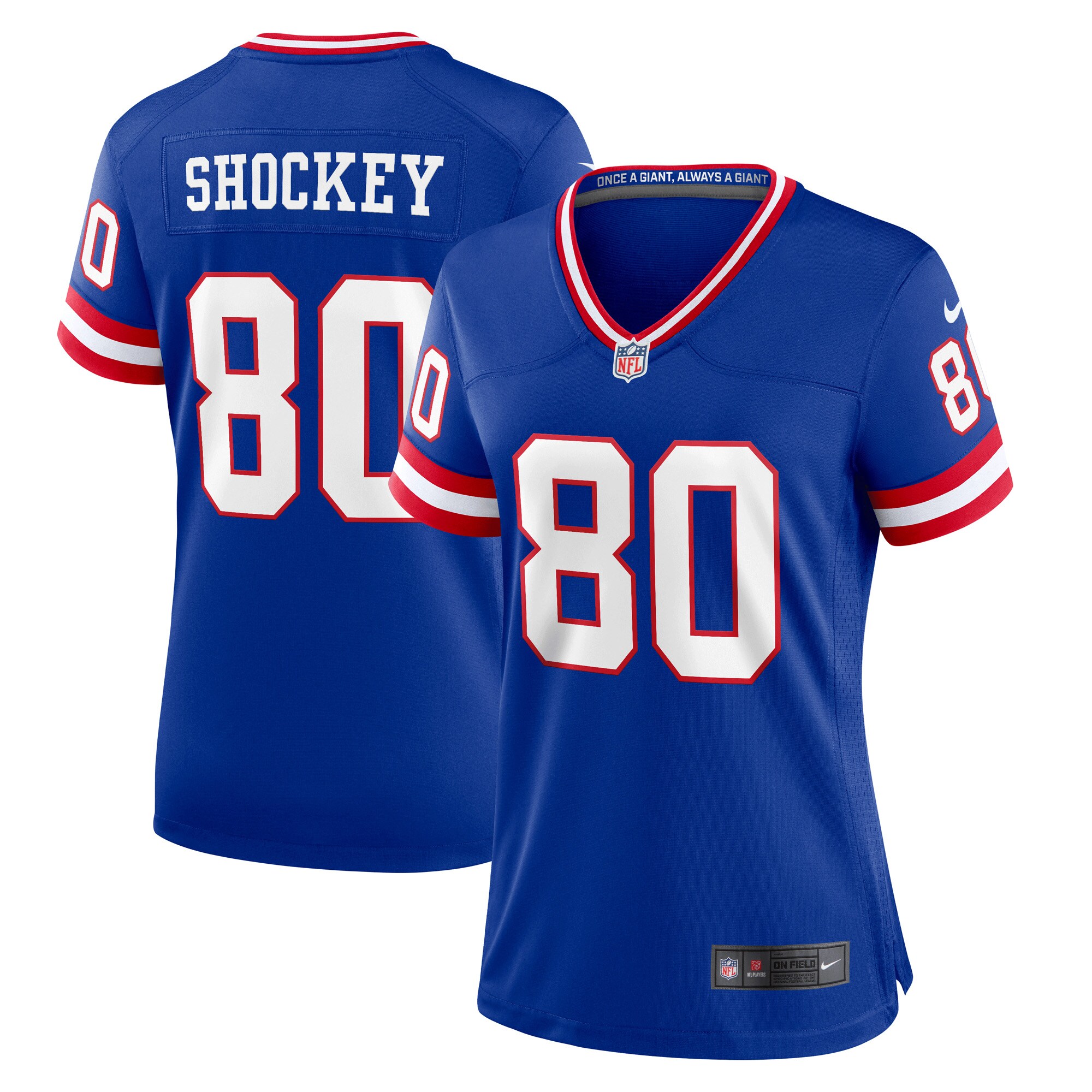 Jeremy Shockey New York Giants Women's Classic Retired Player Game Jersey - Royal