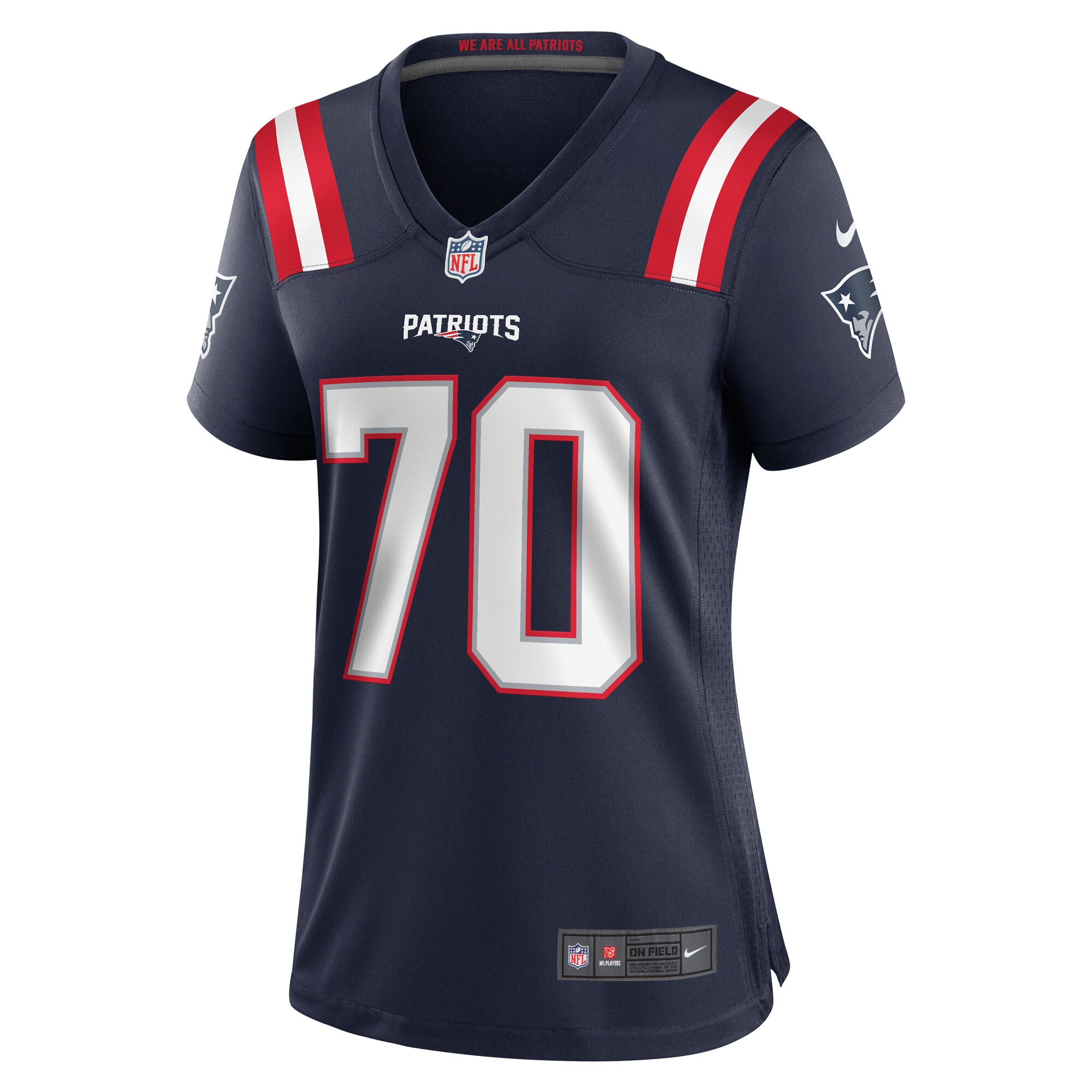 Jeremiah Pharms Jr. New England Patriots Women's Team Game Jersey - Navy