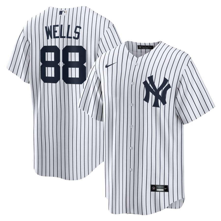 Men's New York Yankees Austin Wells White Home Official Replica Player Jersey
