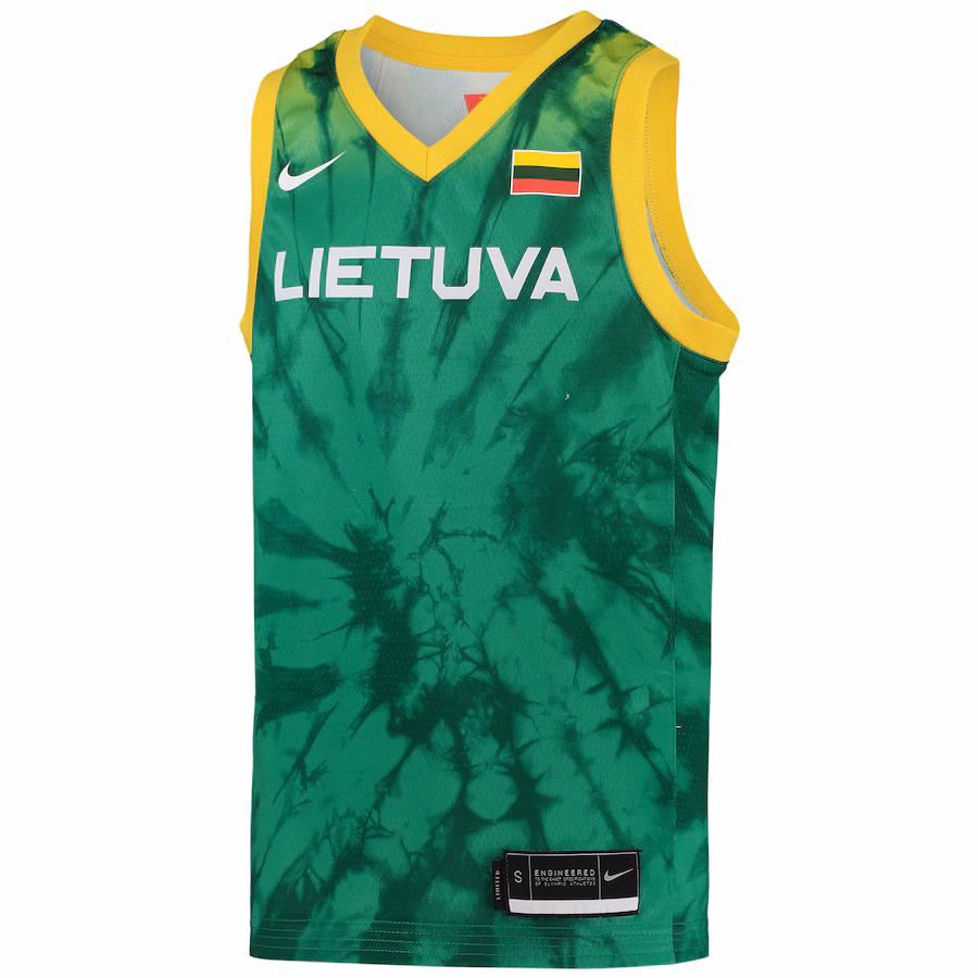 Youth Lithuania Basketball Nike Green 2020 Summer Olympics Replica Team Jersey