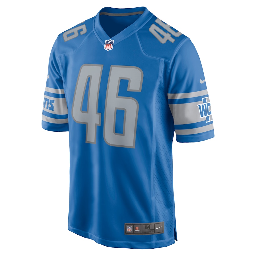 Mens Detroit Lions Jack Campbell Blue 2023 Draft First Round Pick Game Jersey