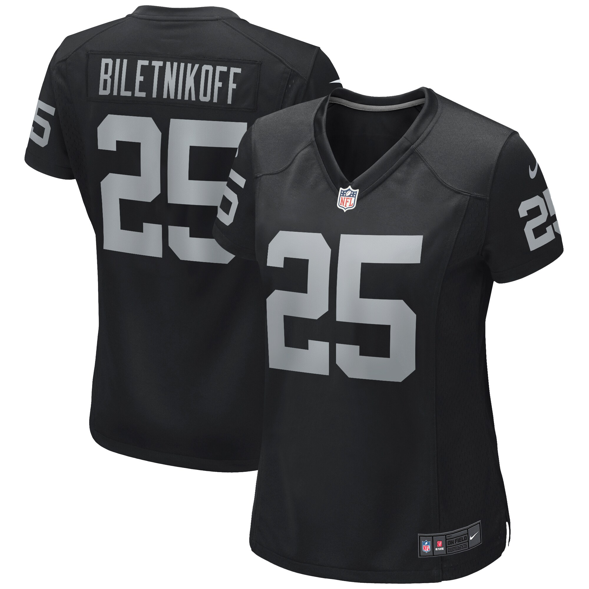 Fred Biletnikoff Las Vegas Raiders Women's Game Retired Player Jersey - Black