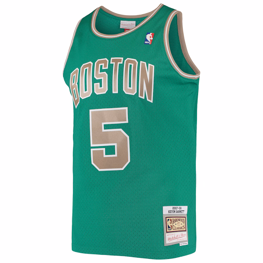 Men's Boston Celtics Kevin Garnett Mitchell & Ness Kelly Green 2001/02 Hardwood Classics Swingman Jersey