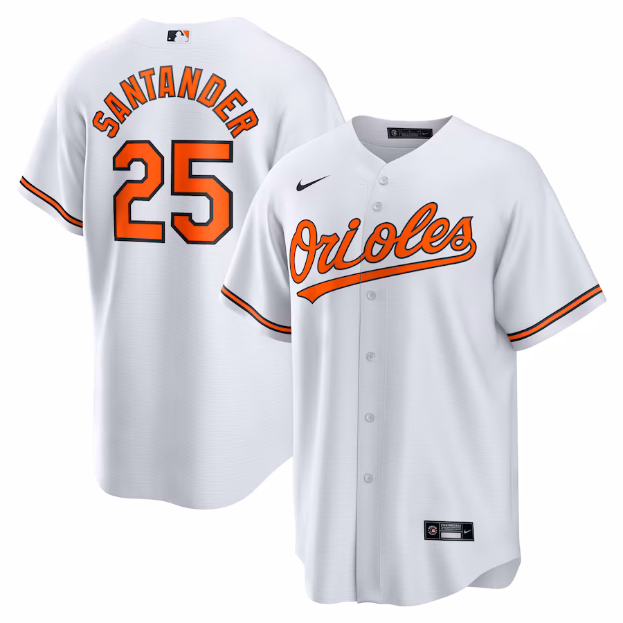 Youth Baltimore Orioles Anthony Santander Nike White Replica Player Jersey