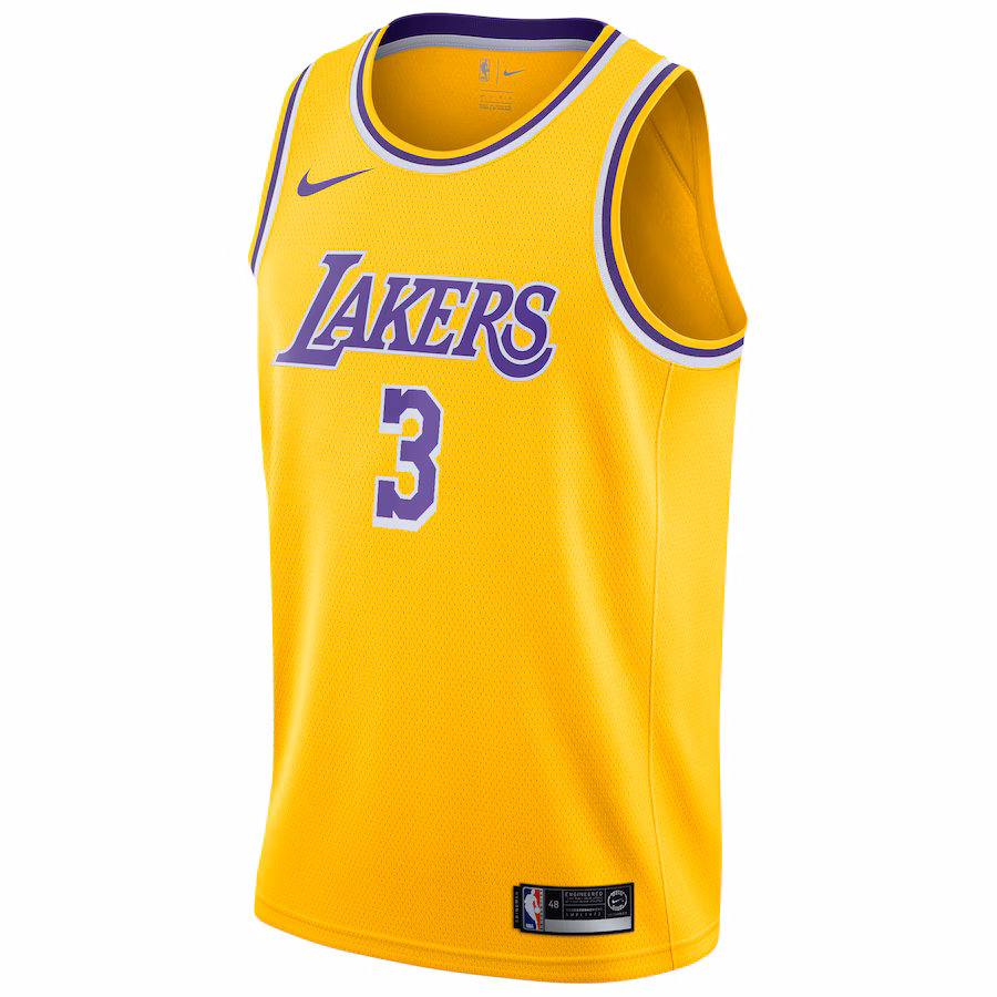 Men's Los Angeles Lakers Anthony Davis Nike Gold 2019/20 Swingman Jersey - Icon Edition