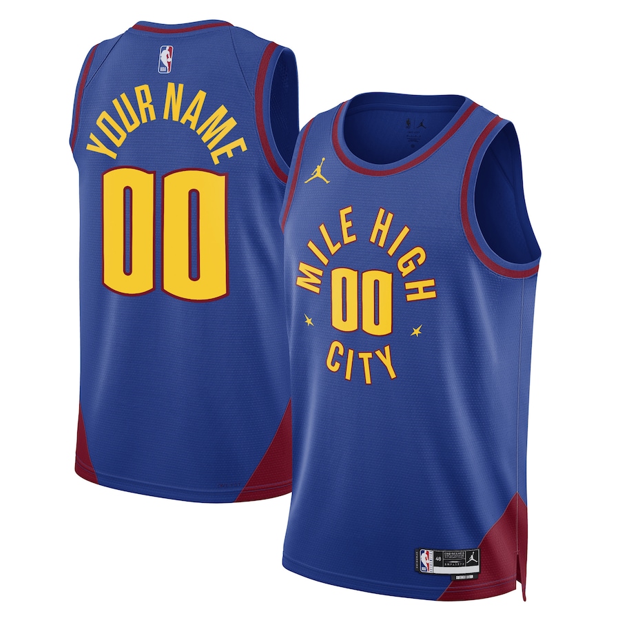 Unisex NBA Denver Nuggets Jordan Brand Blue 2022/23 Swingman Custom Jersey - Statement Edition