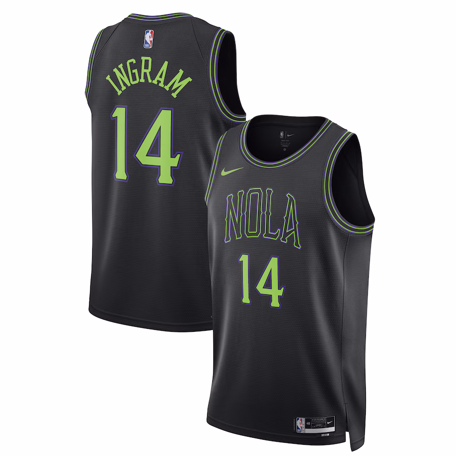 Unisex New Orleans Pelicans Brandon Ingram Nike Black 2023/24 Swingman Jersey - City Edition