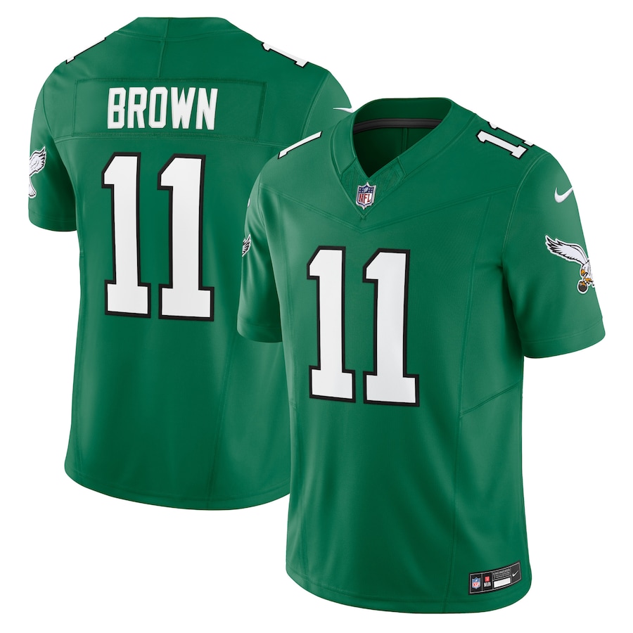Mens Philadelphia Eagles A.J. Brown Kelly Green Vapor F.U.S.E. Limited Jersey