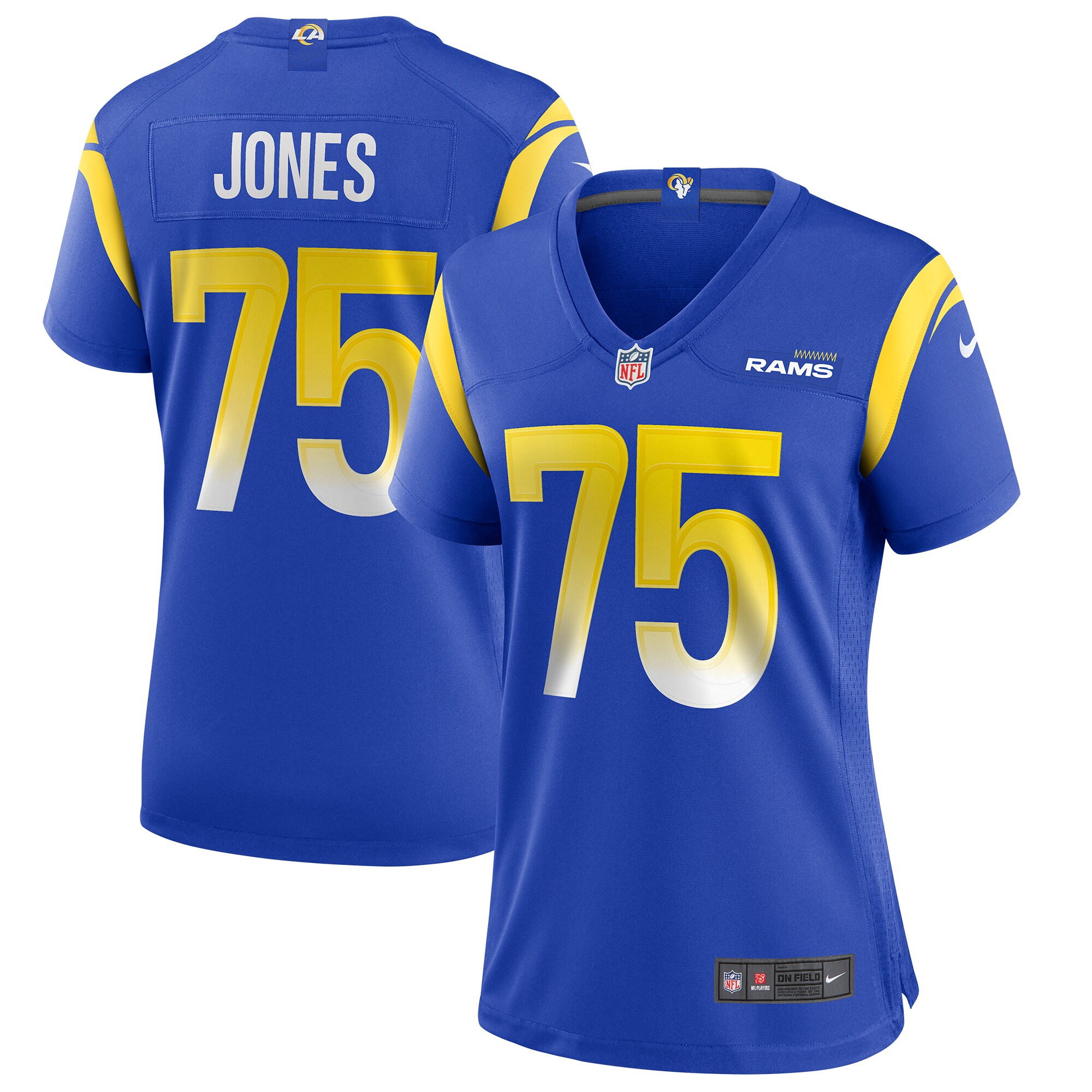 Deacon Jones Los Angeles Rams Women's Game Retired Player Jersey - Royal